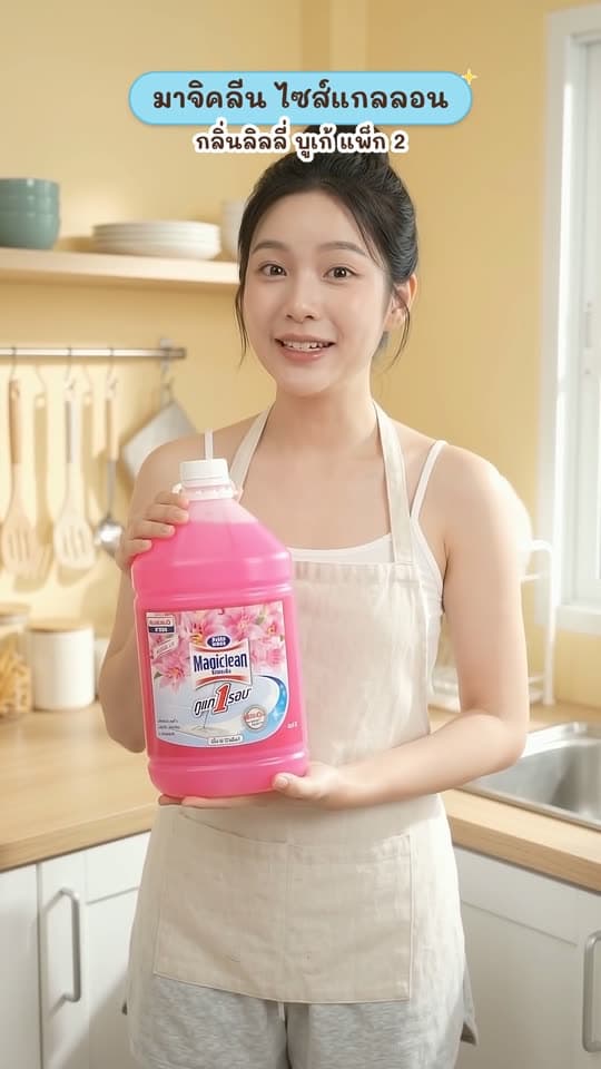 แพ็ค2 มาจิคลีน น้ำยาถูพื้น กลิ่นลิลลี่ บูเก้ 5,000 มล. ไซส์แกลลอน Magiclean Floor cleaner Lily Bo…